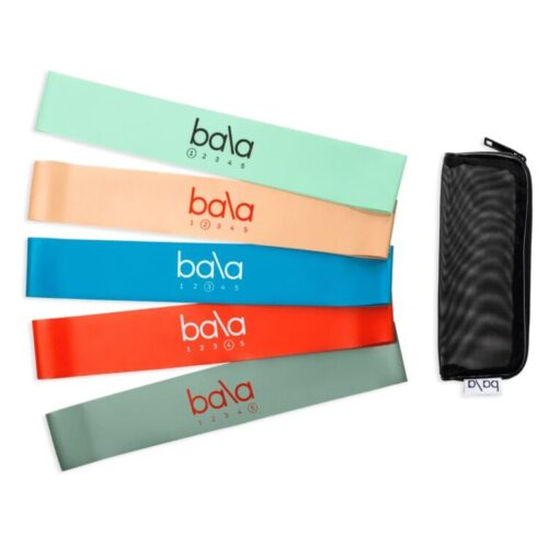 Bala bands i forskjellige farger og styrke, med mesh bærepose